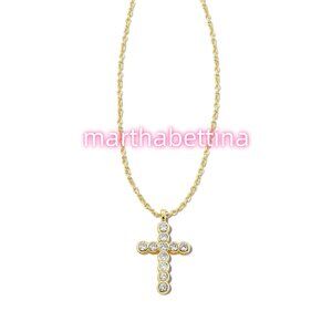 Cross  Pendant Necklace in White CZ